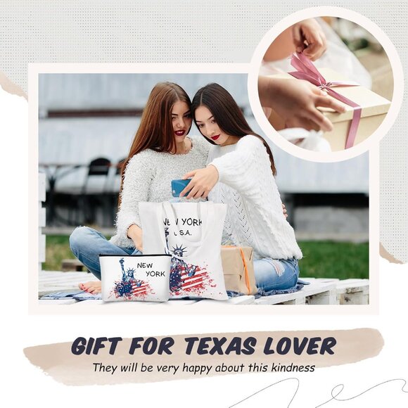 Canvas Tote Bag Cosmetic Bag for Women - Picture 6 of 6